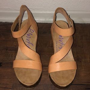 Nude Wedge Sandals